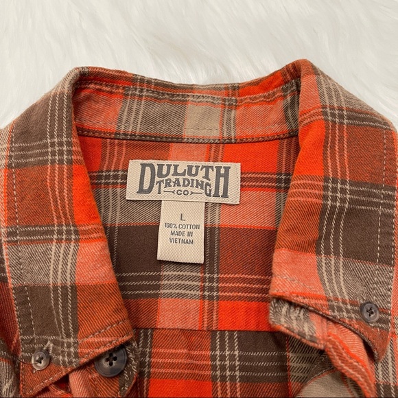 Men’s Duluth Trading Co flannel long sleeve shirt size L - Picture 3 of 6